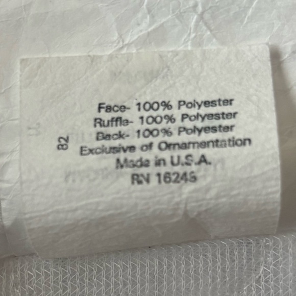 Vintage Quilt Ruffle Bedspread White Full Size Bed Ruffle Farmhouse Cottage Core - Picture 14 of 17